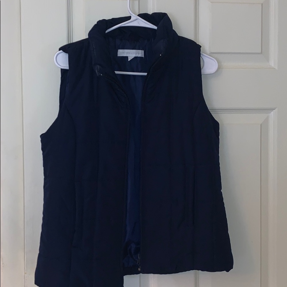 Navy blue winter vest